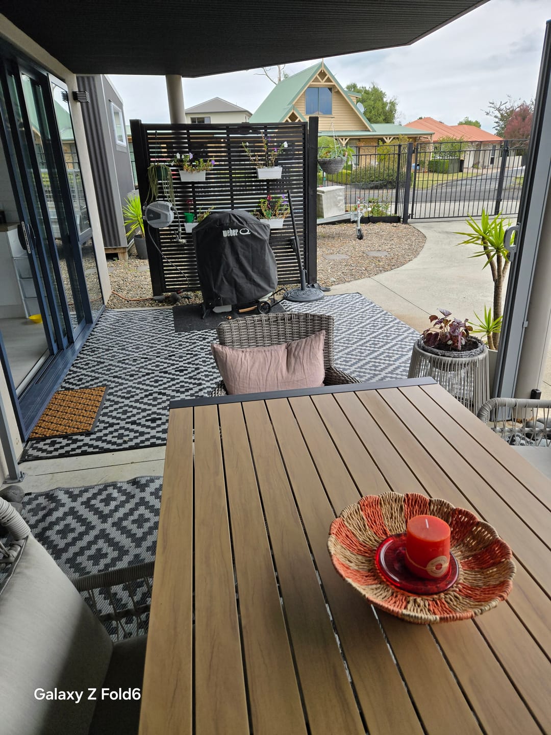 Customer photo review of Retractable Side Awning & Privacy Screen 2m X 3m