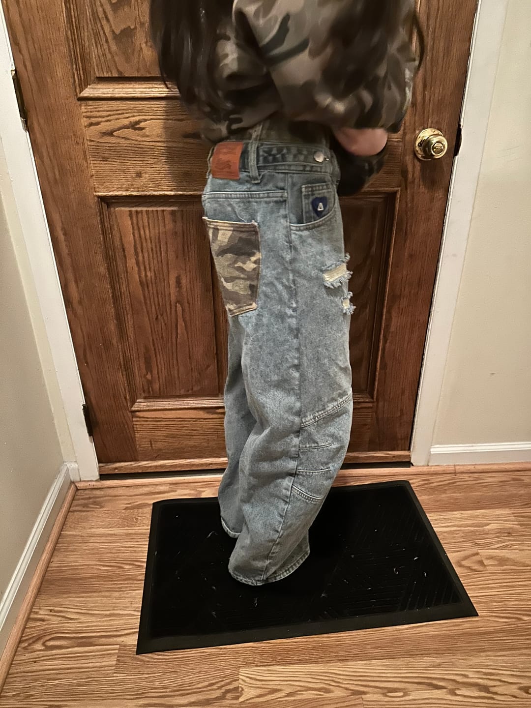 Customer photo review of Aelfric Eden Baggy Barrel Double Waist Jeans