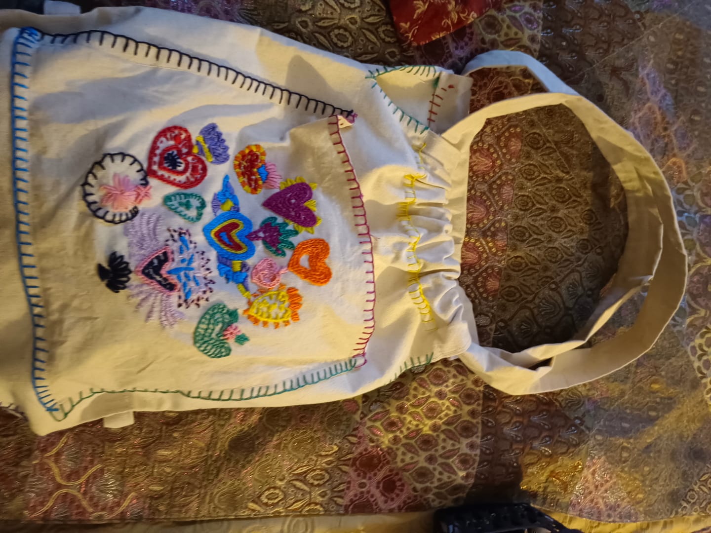 Customer photo review of Kit de bordado corazones detente