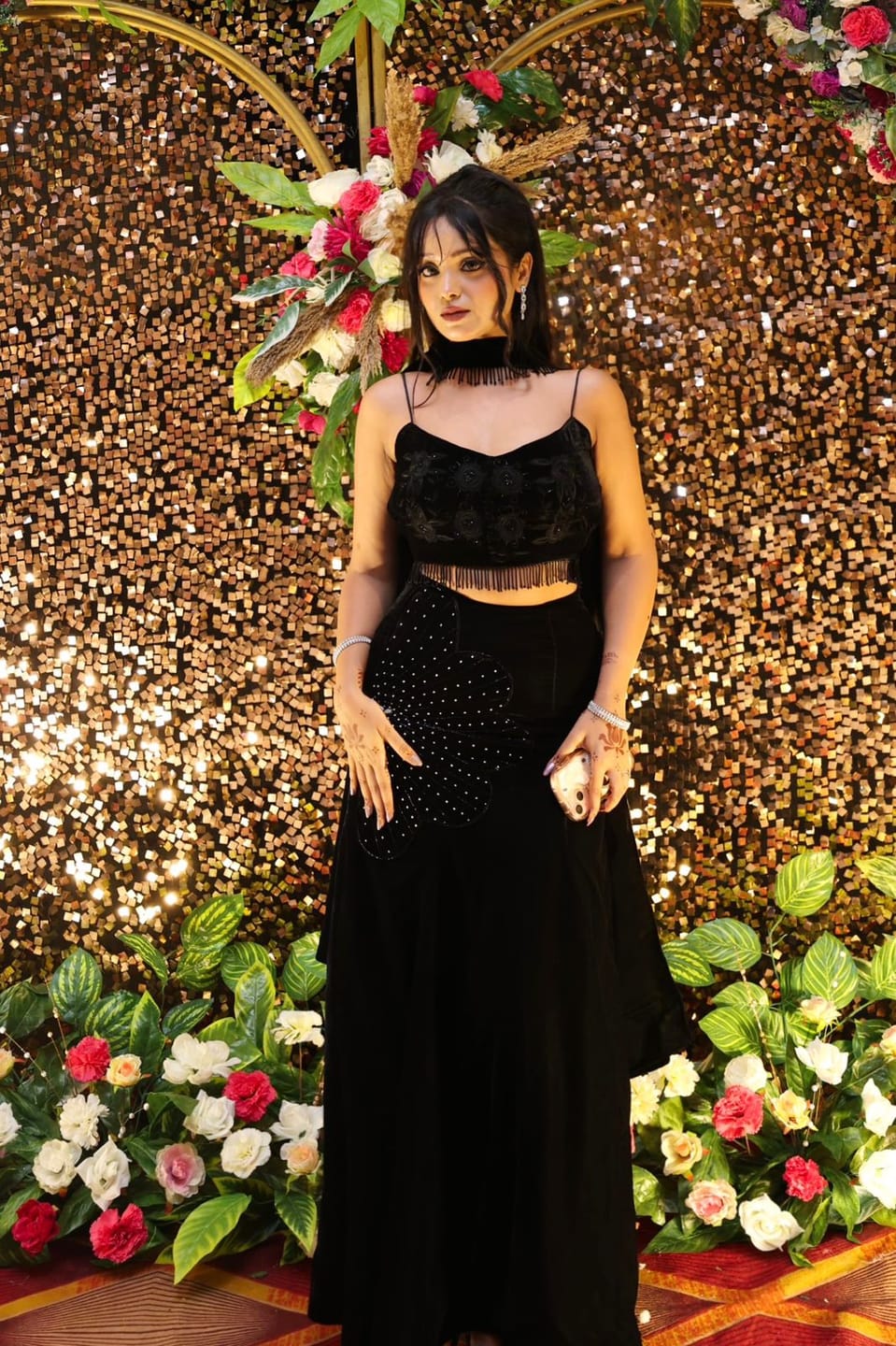 Customer photo review of BLACK MUSE FISHTAIL LEHENGA