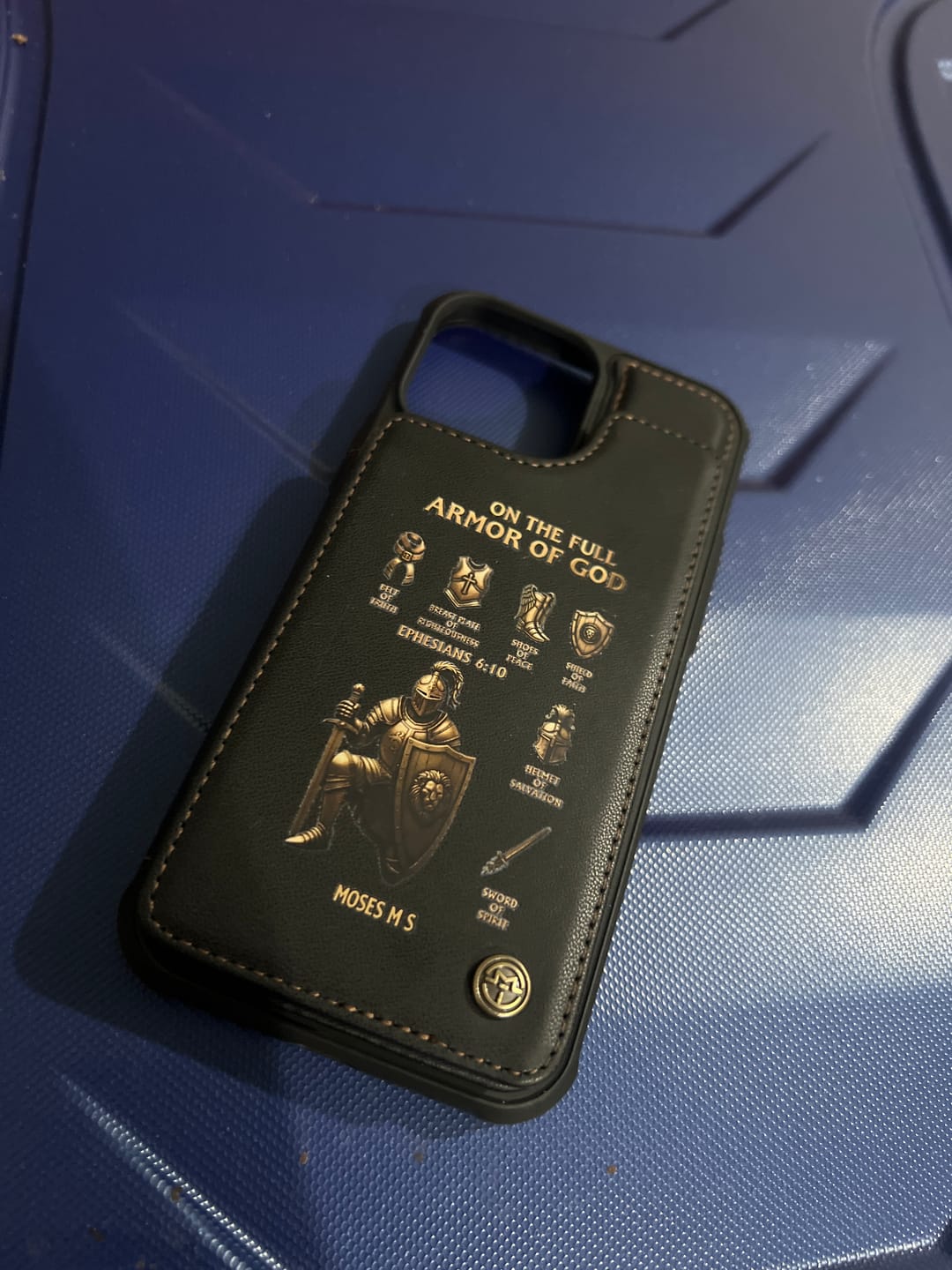 Customer photo review of Put On The Full Amor Of God - Personalized Christian Wallet Phone Case