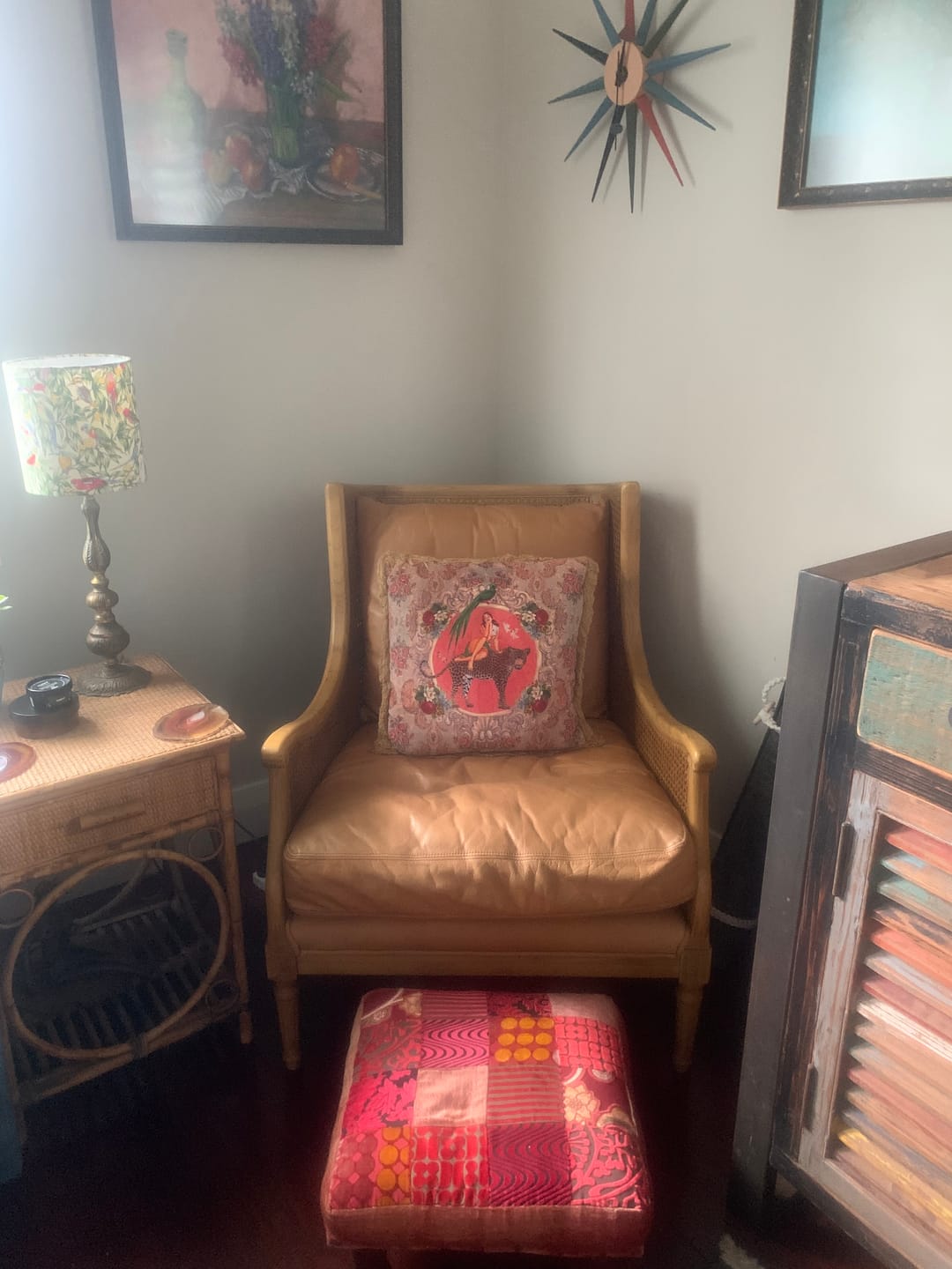 Customer photo review of Queen K Alice Vintage Pin-Up Cushion