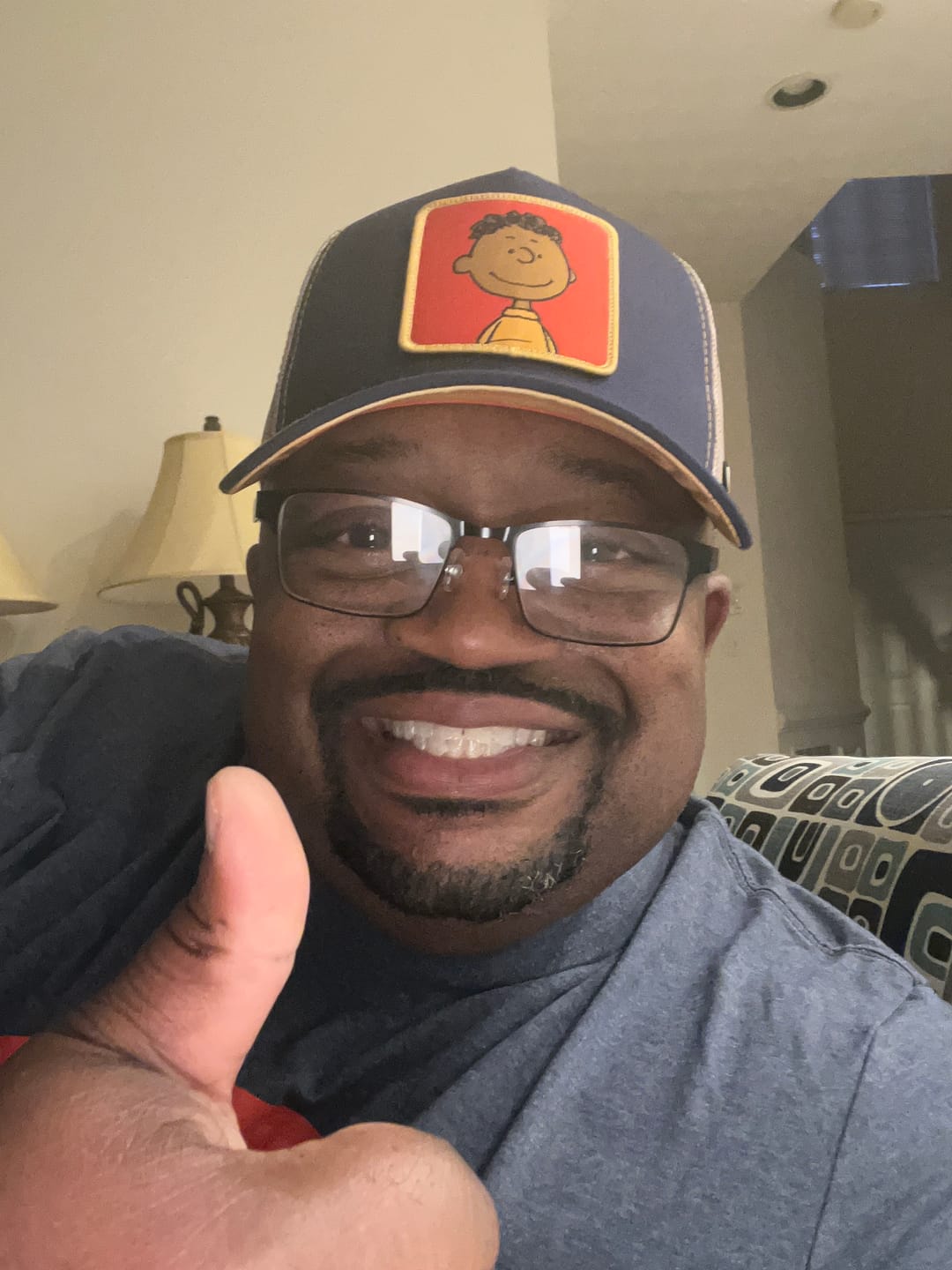 Customer photo review of OVERLORD X Peanuts: Franklin Trucker Cap