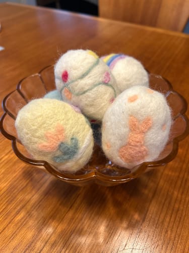 Customer photo review of Easter Egg Party Needle Felting Kit