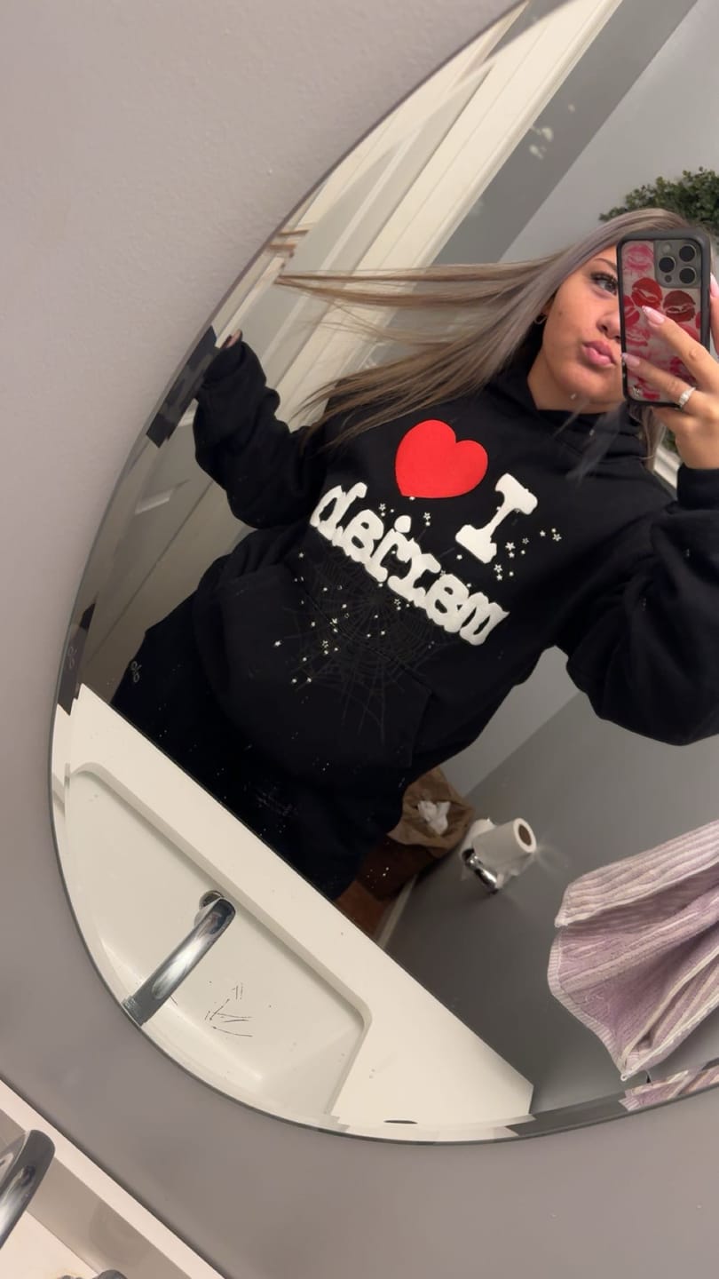 Customer photo review of Sp5der I Love Mariah Hoodie - Lightly Worn