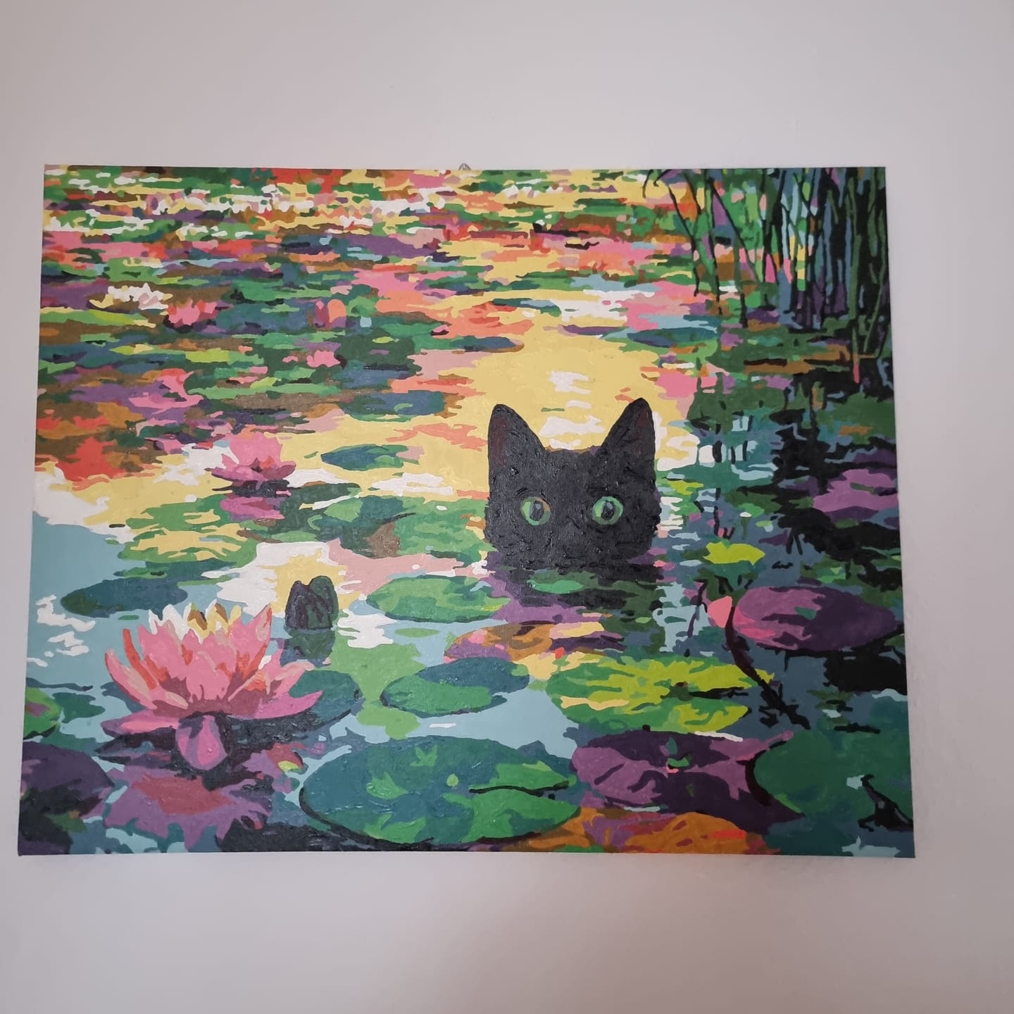Customer photo review of Malen nach Zahlen - Eine Seerosen-Katze