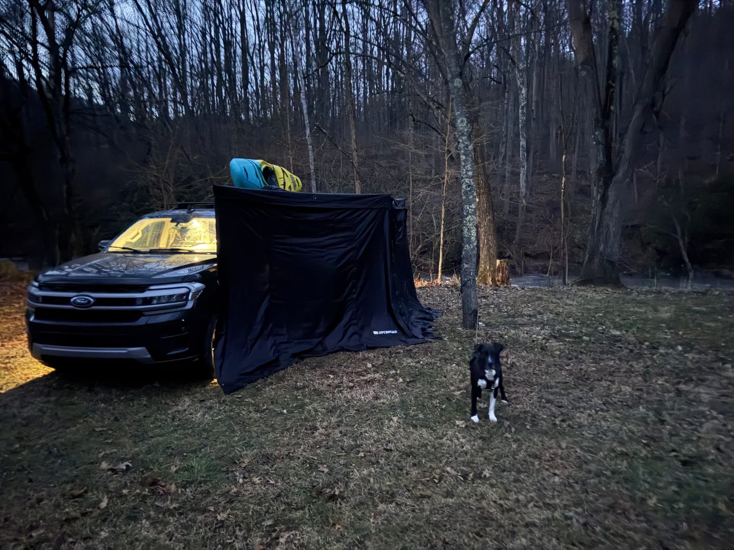Customer photo review of OPENROAD 180 Free Standing Awning