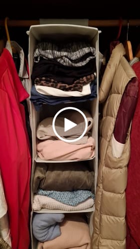 Customer video review of Organizador Colgante Placard Ropero Armario 4 Niveles Homilu Gris