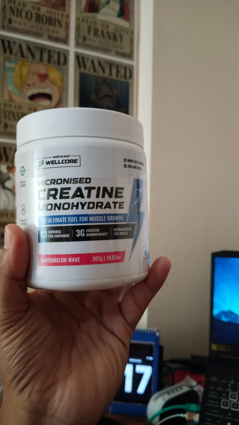 Customer photo review of Wellcore - Pure Micronised Creatine Monohydrate | Watermelon Wave (307g, 83 servings)