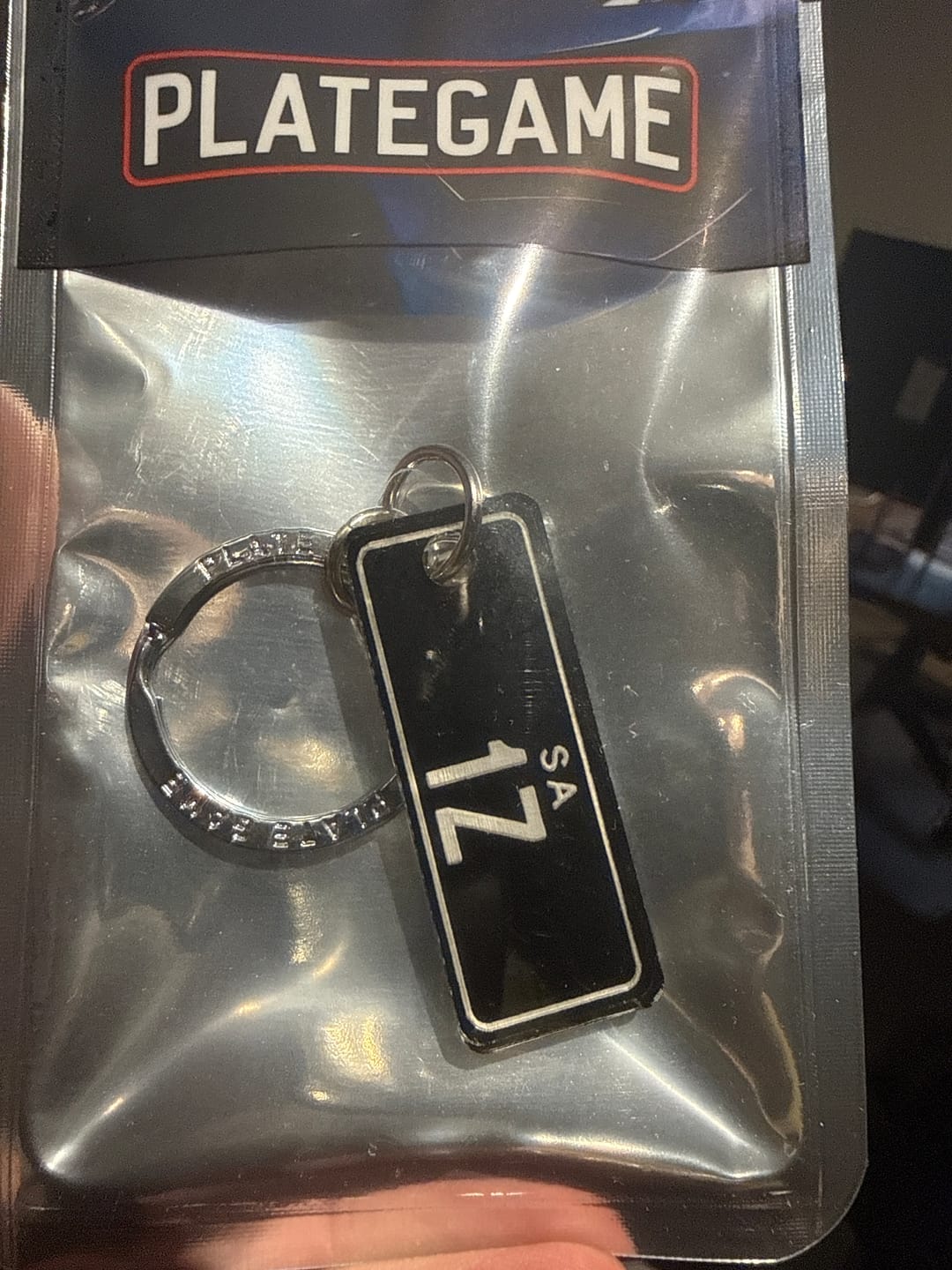 Customer photo review of SA Premium Licence Plate Custom Keychain