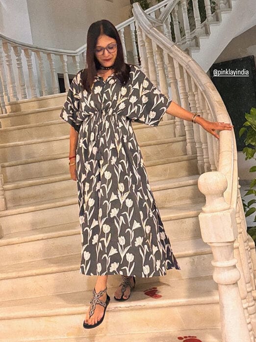 Customer photo review of Elara Maxi Dress
