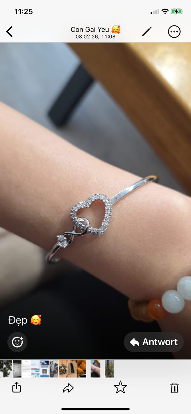 Customer photo review of An Meine Tochter - Unendlichkeit Herz Armband – Für Immer Verbunden