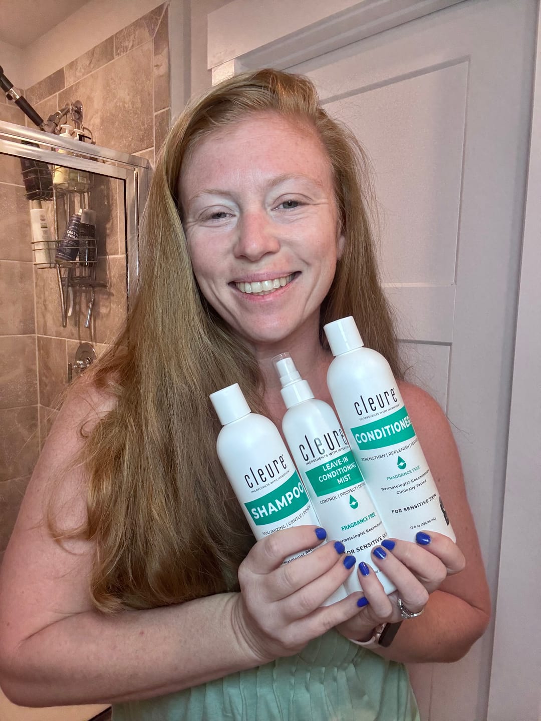 Customer photo review of Fragrance-Free Hair Conditioner (12 oz)