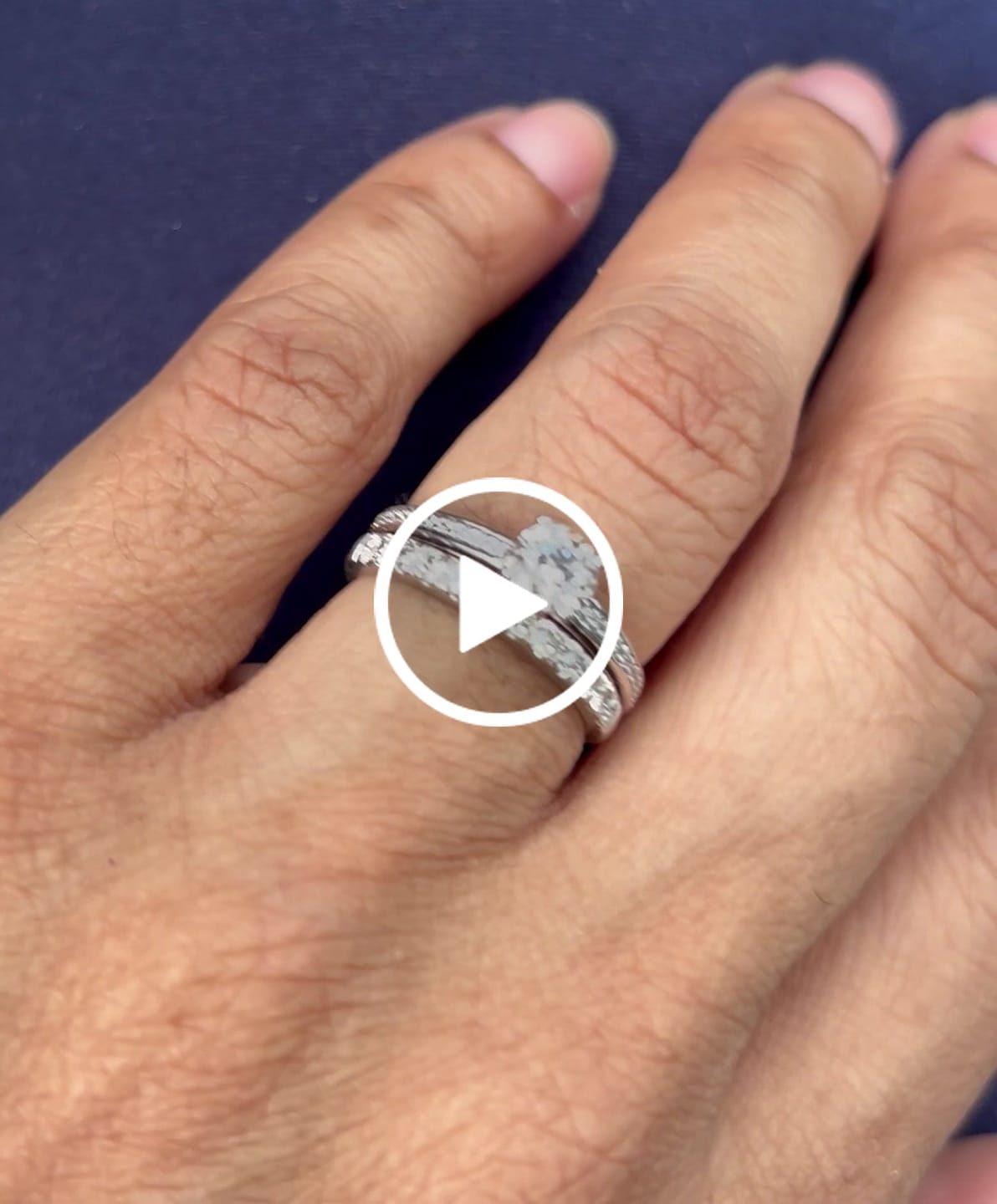 Customer video review of Moissanite Luxury Two Tone Pave Sterling Silver Ring