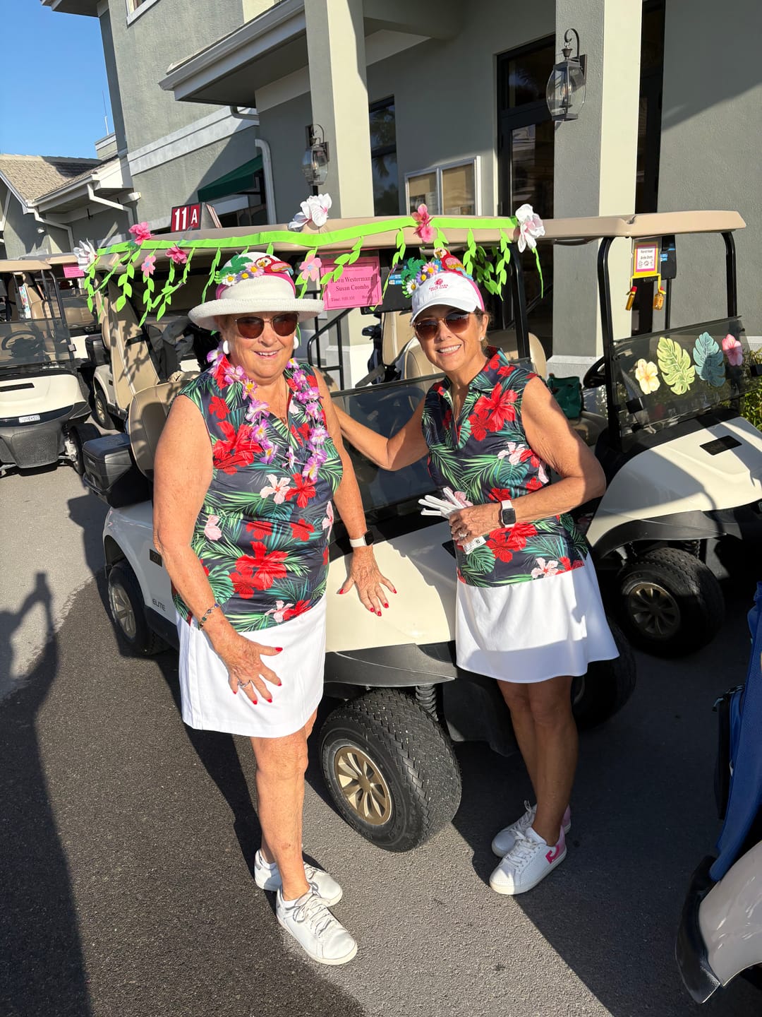 Customer photo review of Jungle Hibiscus Women's Sleeveless Golf Polo