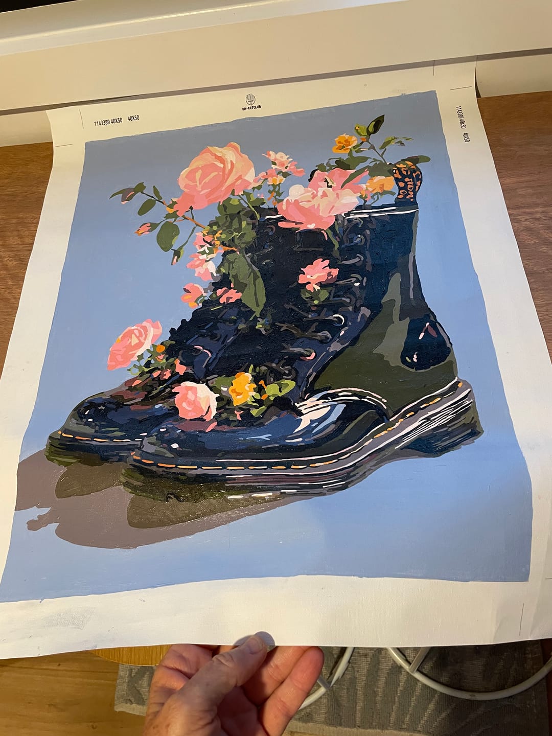 Customer photo review of Wildflowers in Boots | Paint by Number