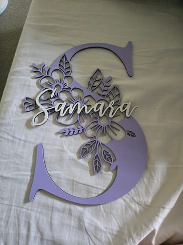 Customer photo review of Floral Monogram Two Layer