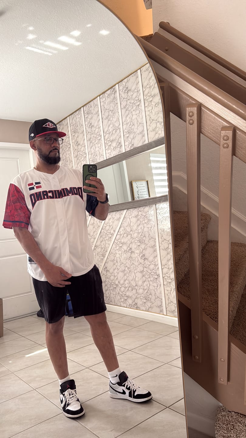 Customer photo review of Dominican Republic Heritage Custom Baseball Jersey