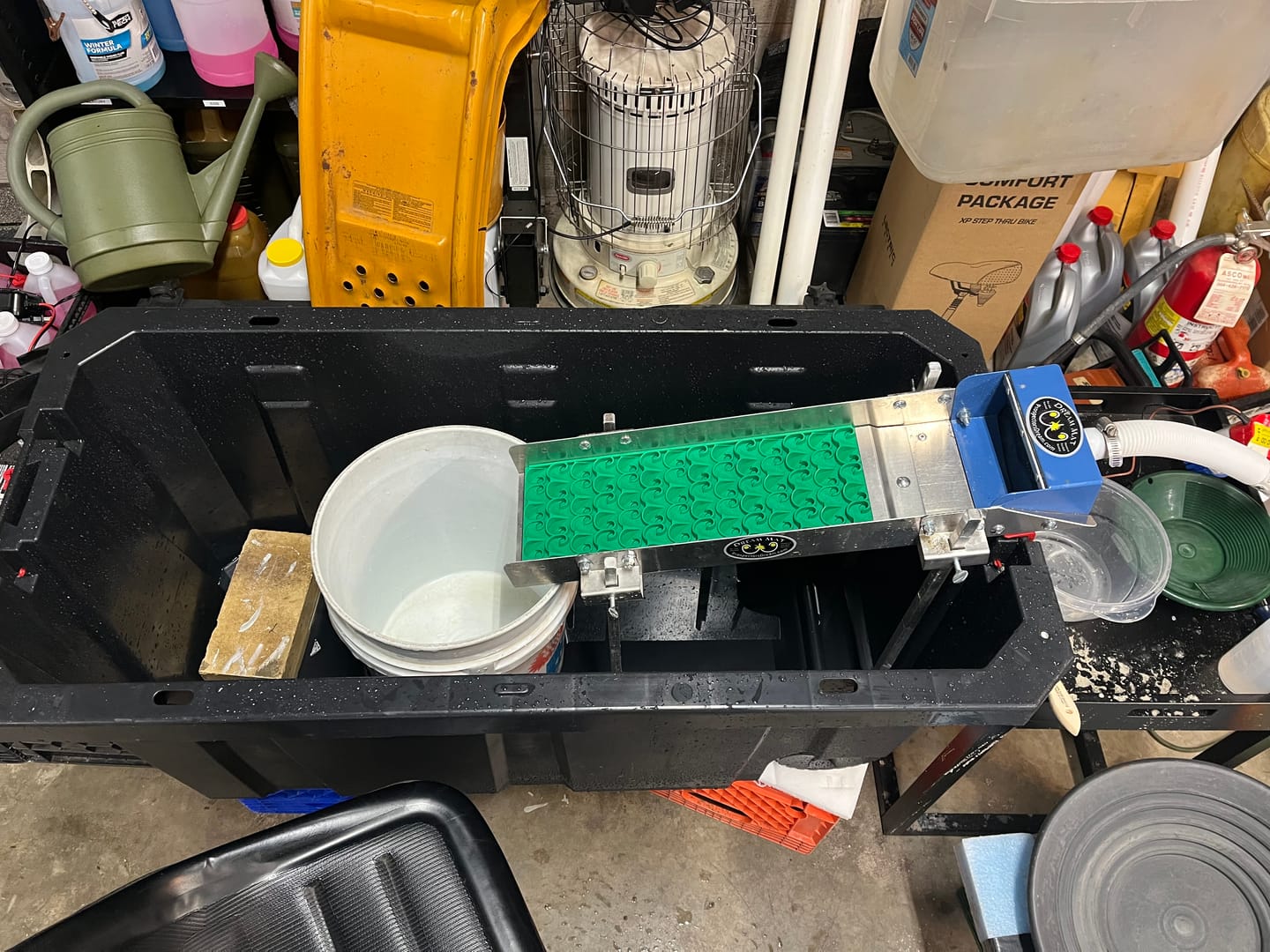 Customer photo review of 6X24 Power Sluice Box Kit with Dream Mat - 18" legs | Gold Prospecting Equipment