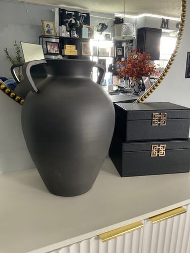 Customer photo review of Large Artisan Handcrafted Terracotta Vase