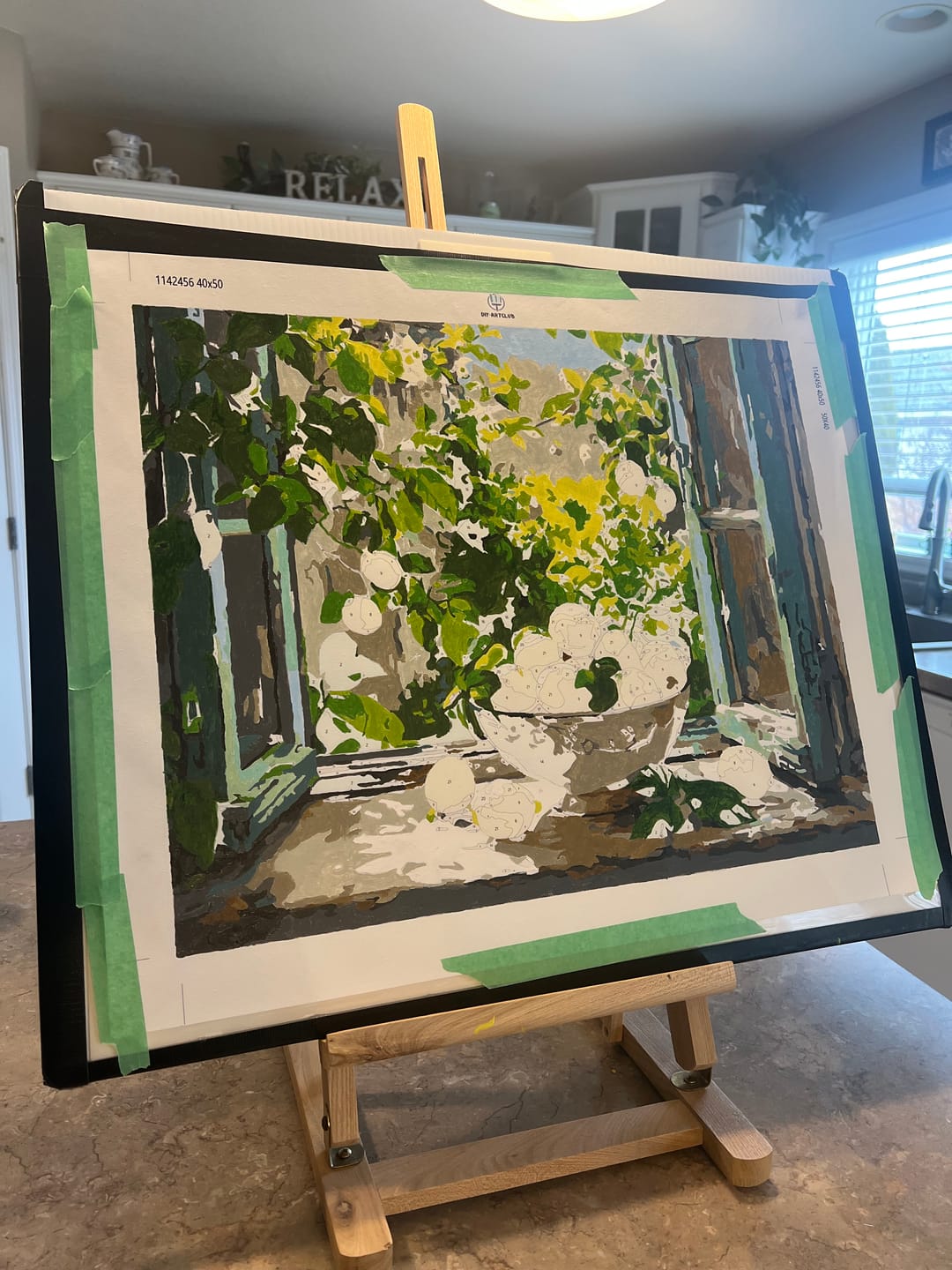 Customer photo review of Lemon Bowl at the Window | Paint by Number