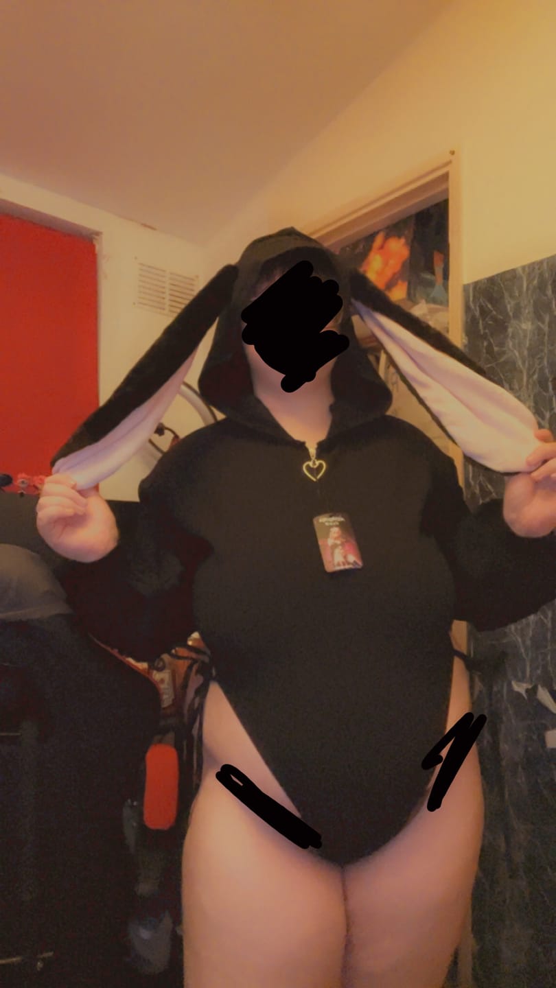 Customer photo review of Chic Bunny Ear Hoodie Bodysuit for sale