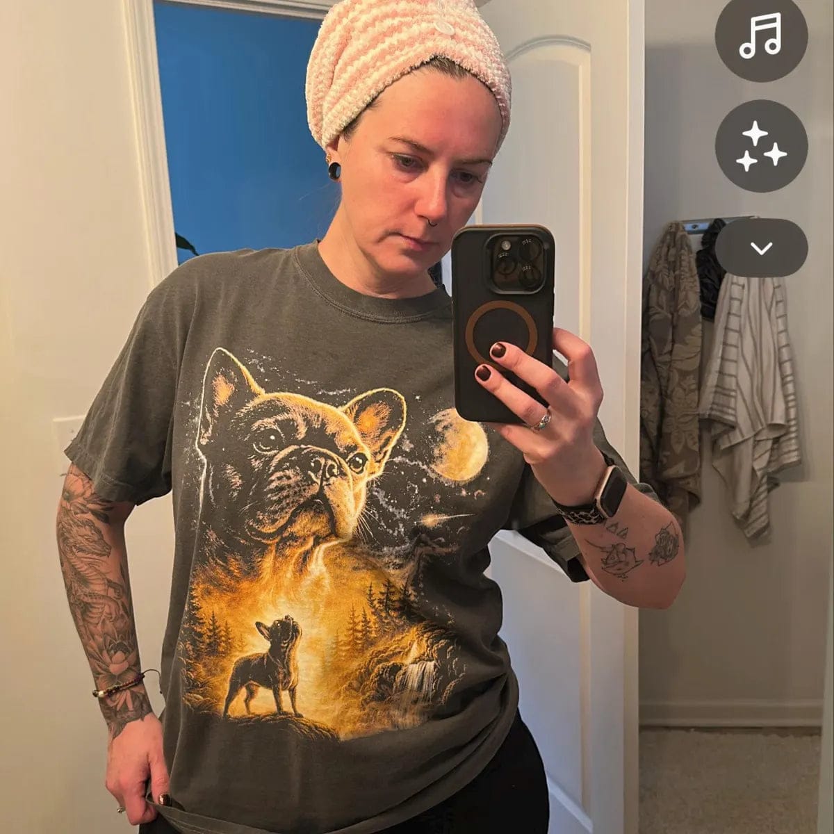 Customer photo review of Frenchie Moonlight Tee
