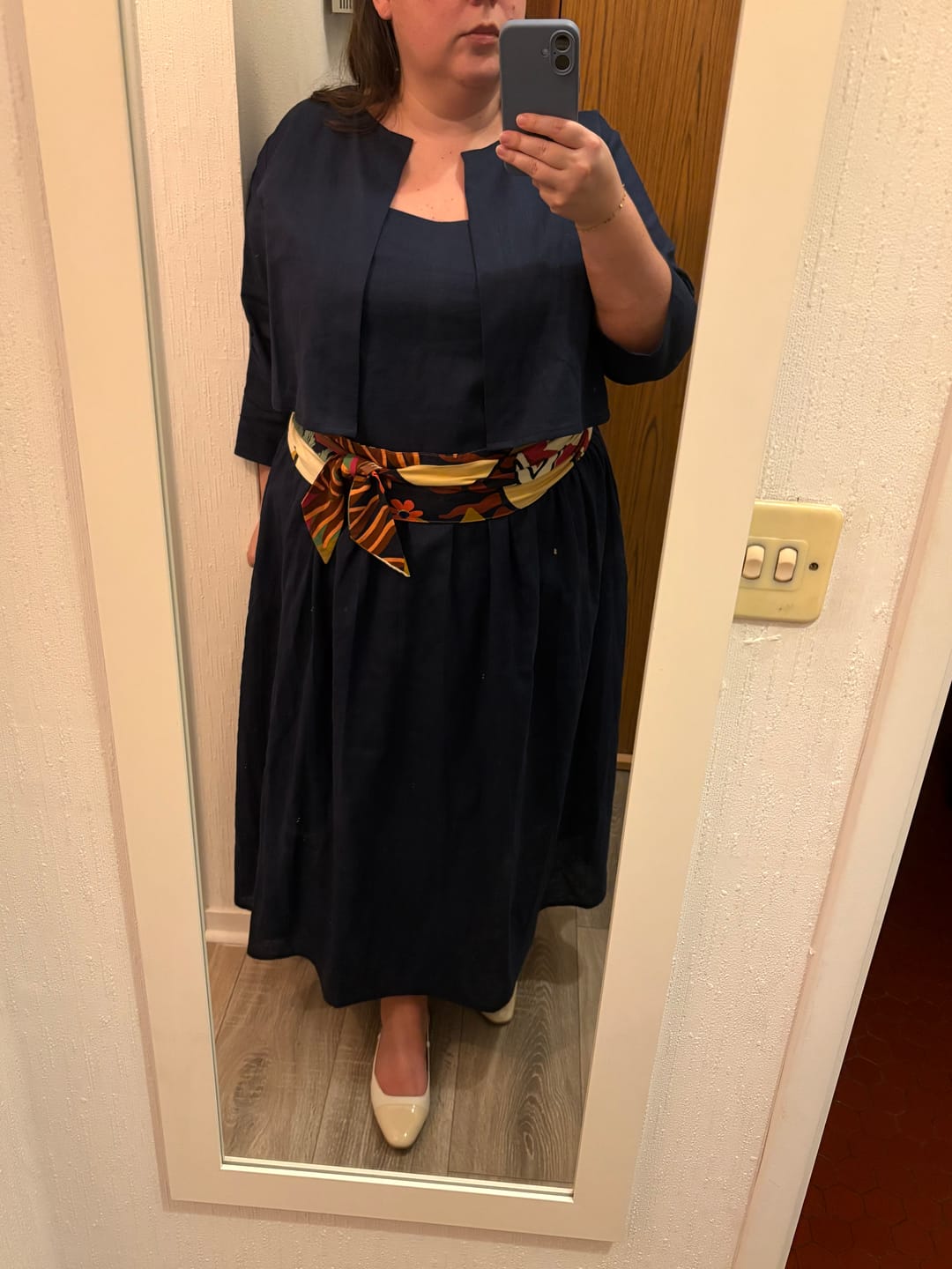 Customer photo review of Boléro Ange - lin bleu indigo