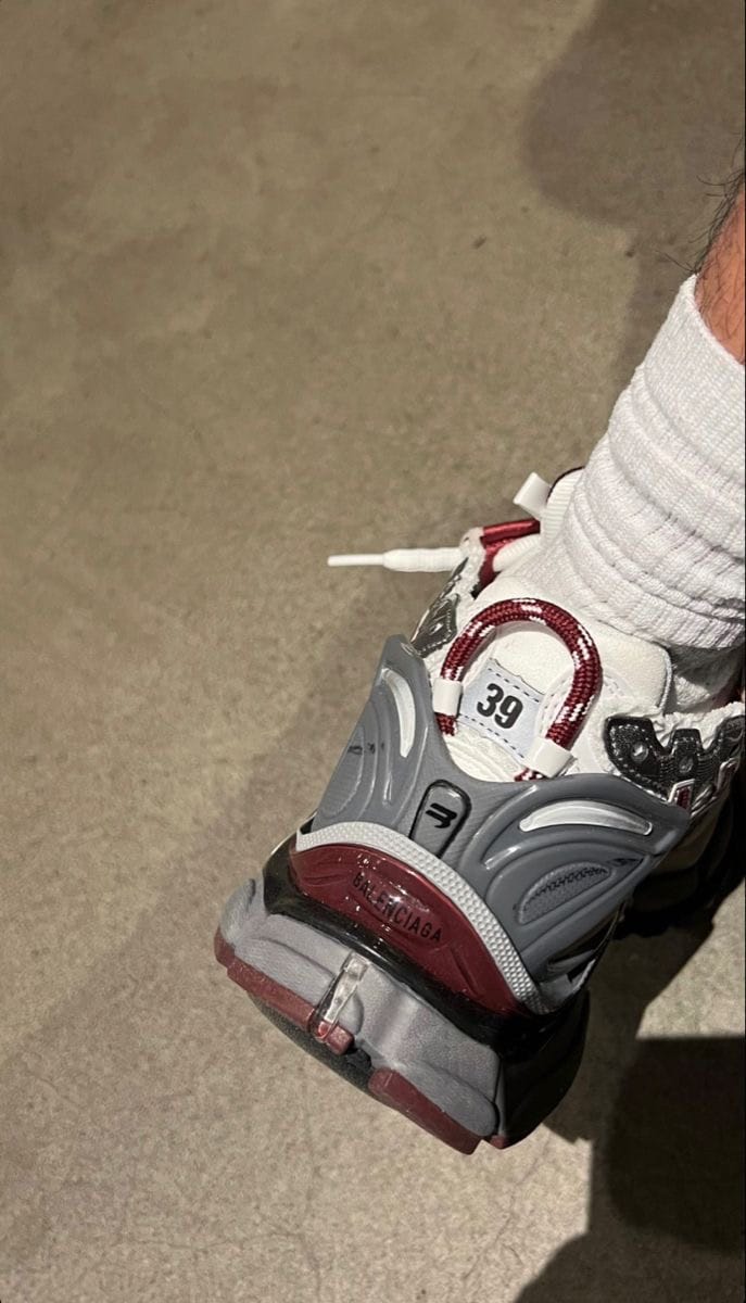 Customer photo review of Balenciaga Runner Burgundy/Grey Edition