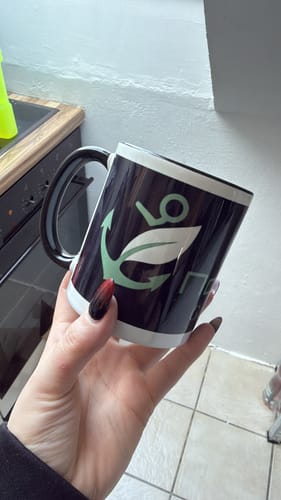 Customer photo review of TassenExpress - Becher Keramik Tasse mit Logo bedruckt 325ml Firmenlogo