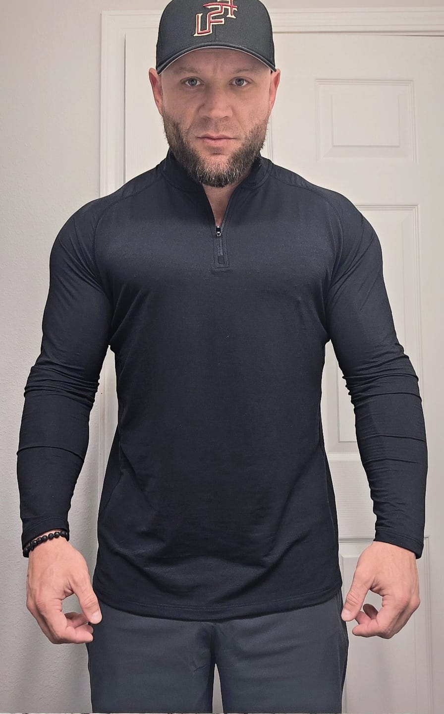 Customer photo review of Fitted Performance Quarter Zip