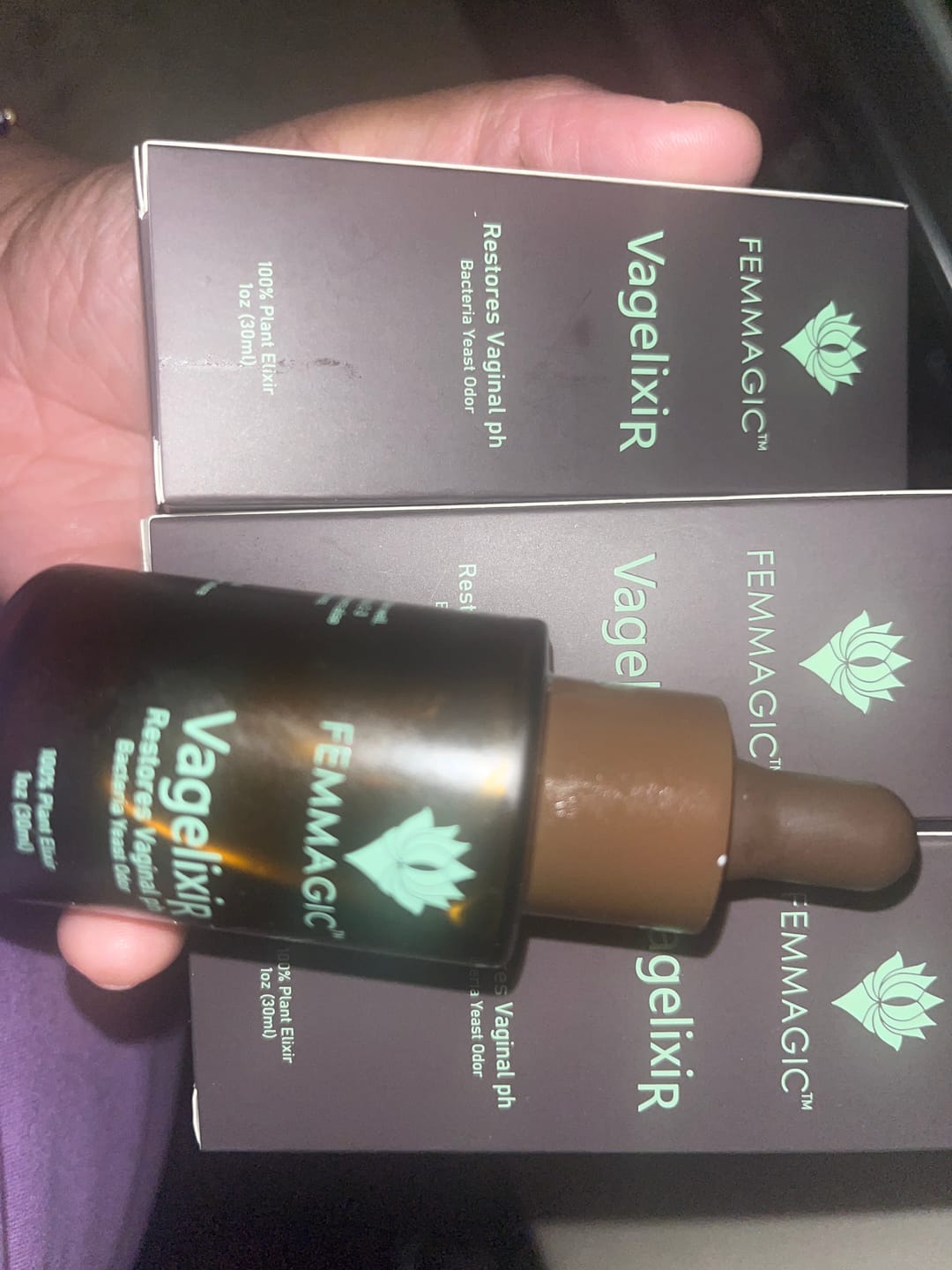 Customer photo review of Vagelixir 4 ounces (4–1oz bottles)