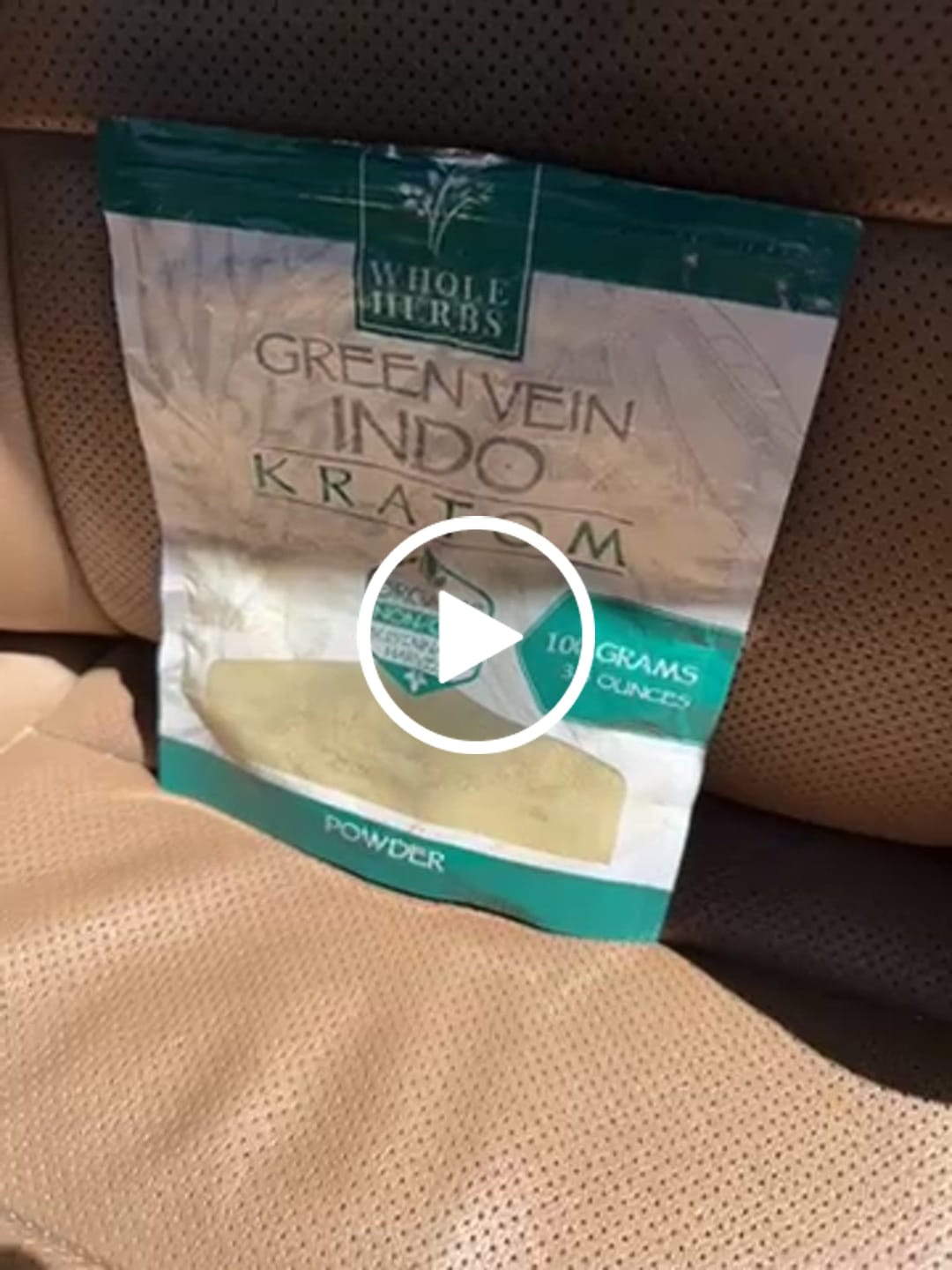 Customer video review of Whole Herbs Green Vein Indo Kratom Powder