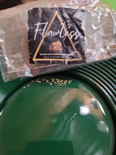 Customer photo review of *TROGO* Flawless '$5,000 GOLD NUGGET DISCOVERY' - Gold Panning Paydirt