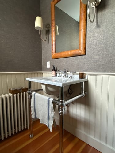 Customer photo review of Blue Stripe Vintage Linen Kitchen Towel