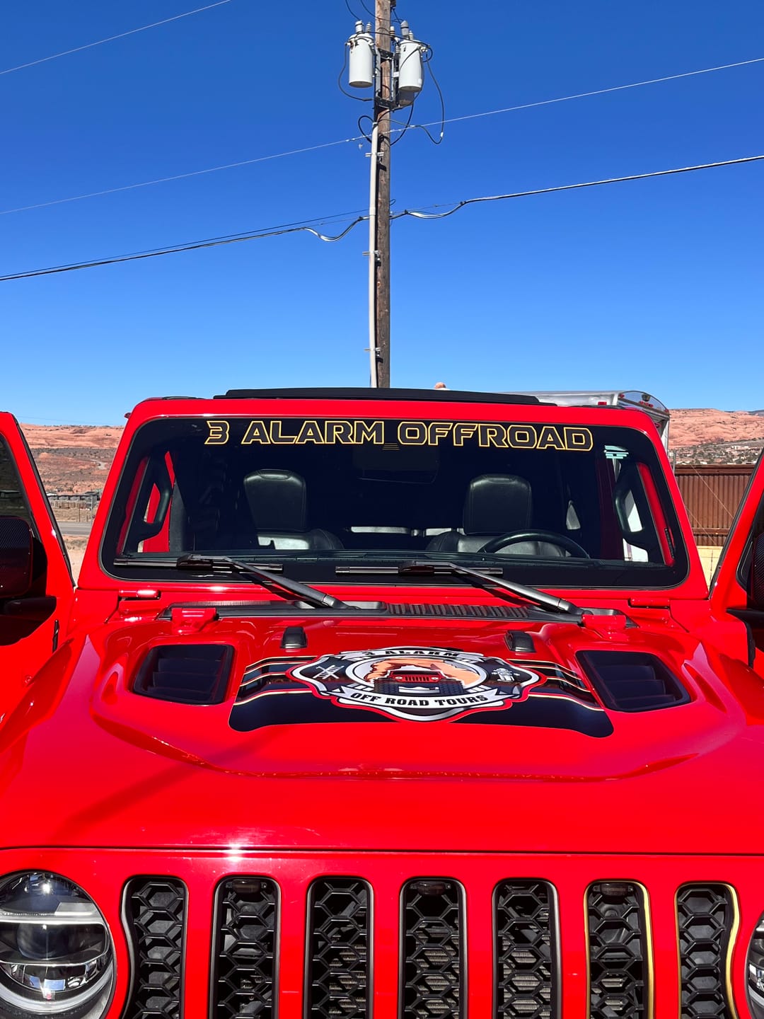 Customer photo review of Windshield Lettering
