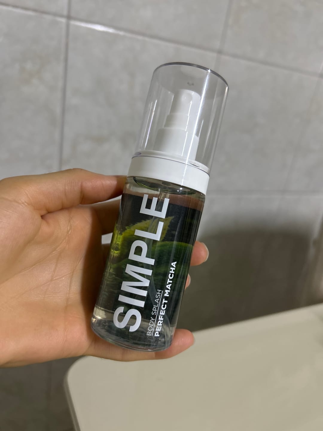 Customer photo review of Body Splash Perfect Matcha