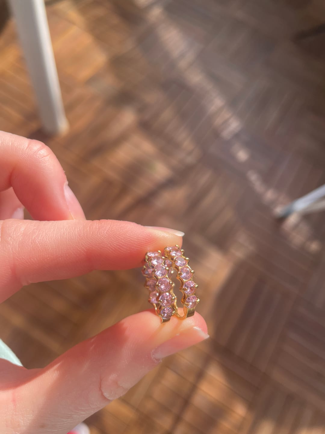 Customer photo review of Rosé Glow Ohrringe | 18K vergoldet