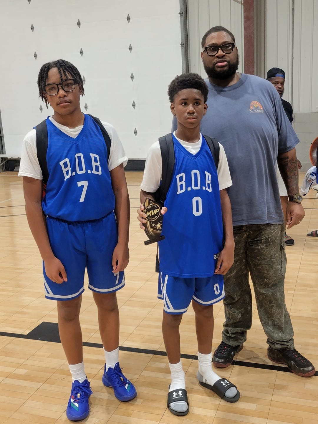 Customer photo review of Custom Royal White Chest Slash Patttern Double Side Sports Uniform Basketball Jersey