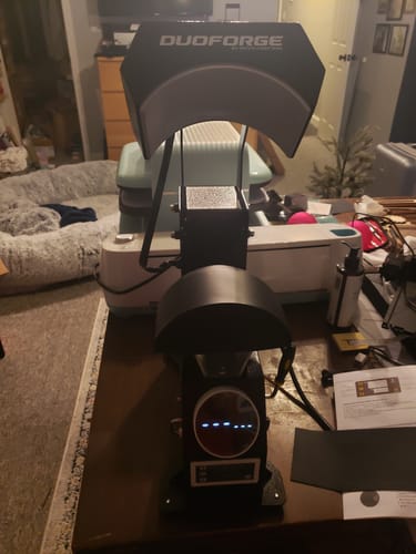 Customer photo review of DuoForge Automatic Dual-Heat platen Cap Heat Press