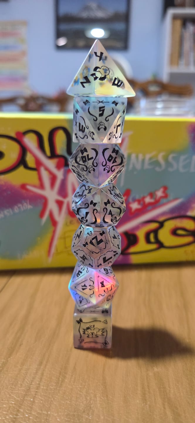 Customer photo review of Hakos Baelz Frost Glass Dice Set | hololive x MMG Exclusive