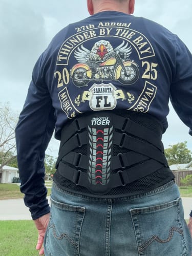 Customer photo review of Rider's Back Support