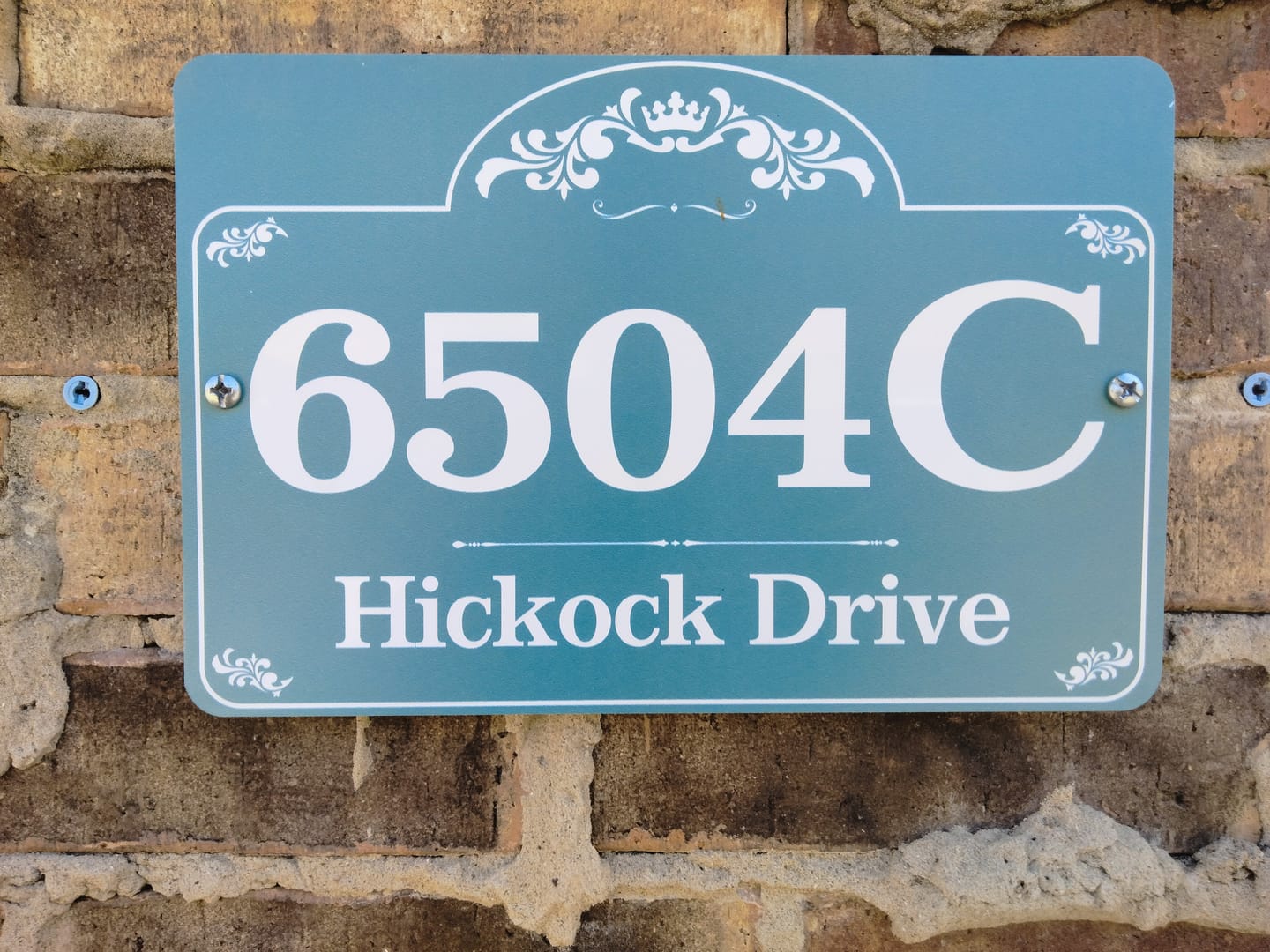 Customer photo review of Personalized - Address Plaque - Metal Sign
