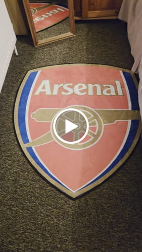 Customer video review of Arsenal FC® Logo Rug