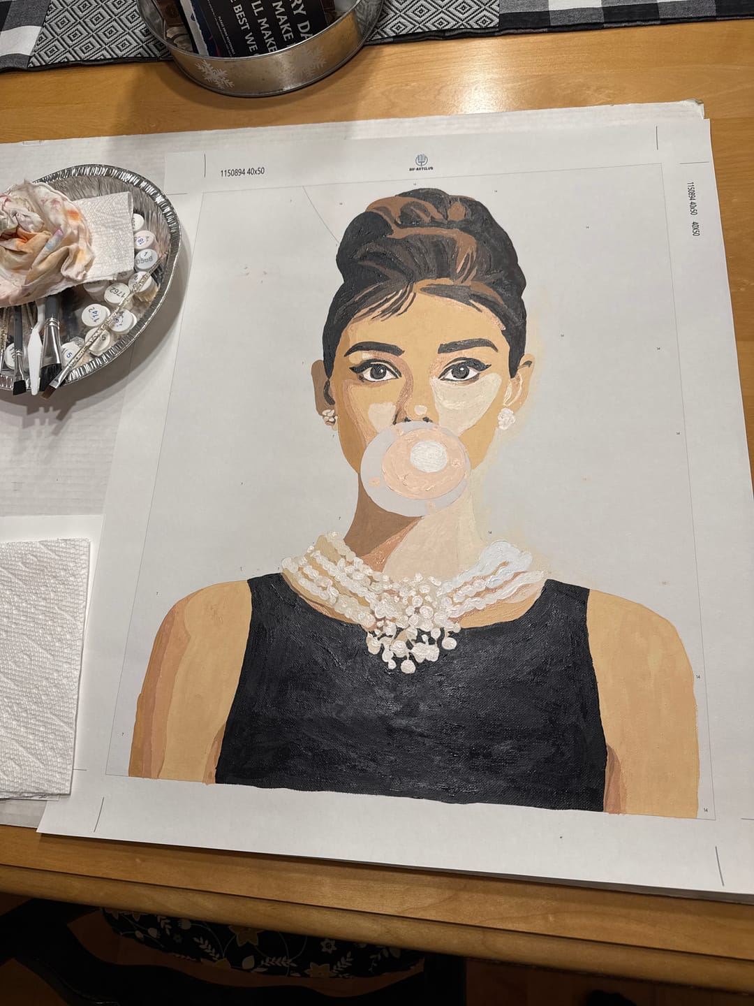 Customer photo review of Bubblegum Elegance | Paint by Number