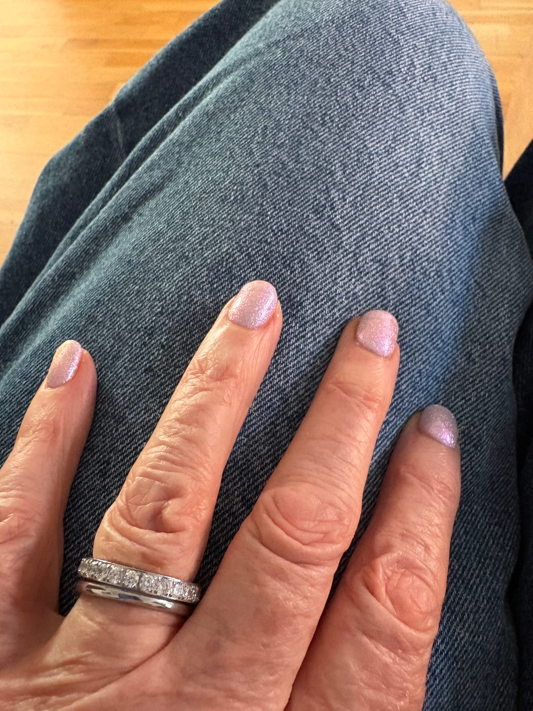 Customer photo review of White Gold 3mm Full Glitz Ring