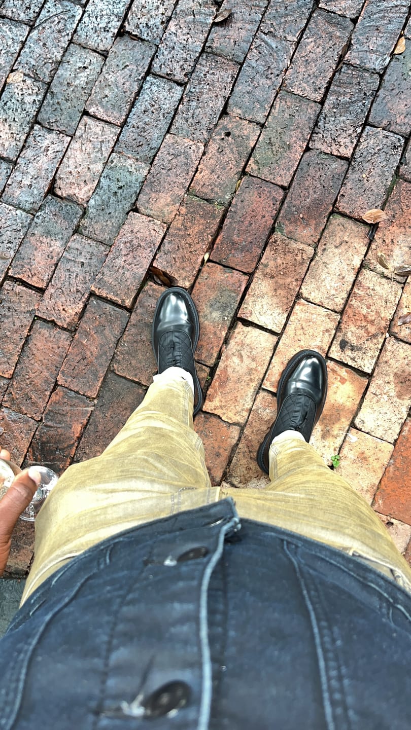 Customer photo review of Mazerata Vinchey 3 Nylon / Faux Wax Shoe - Black