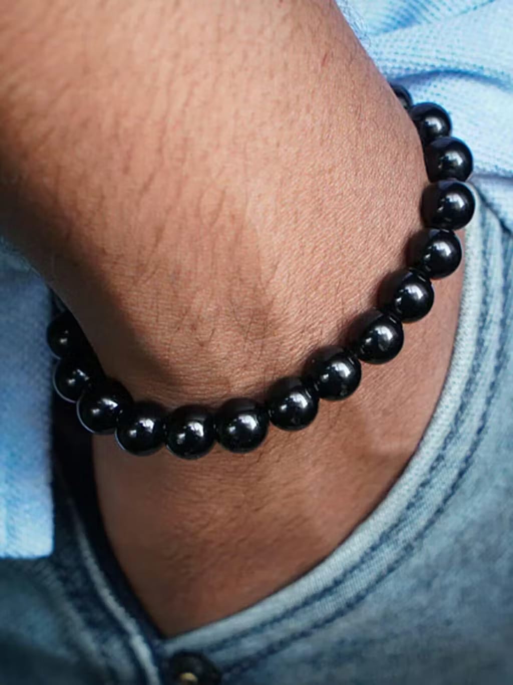 Customer photo review of Fairytale Crystal Black Obsidian bracelet