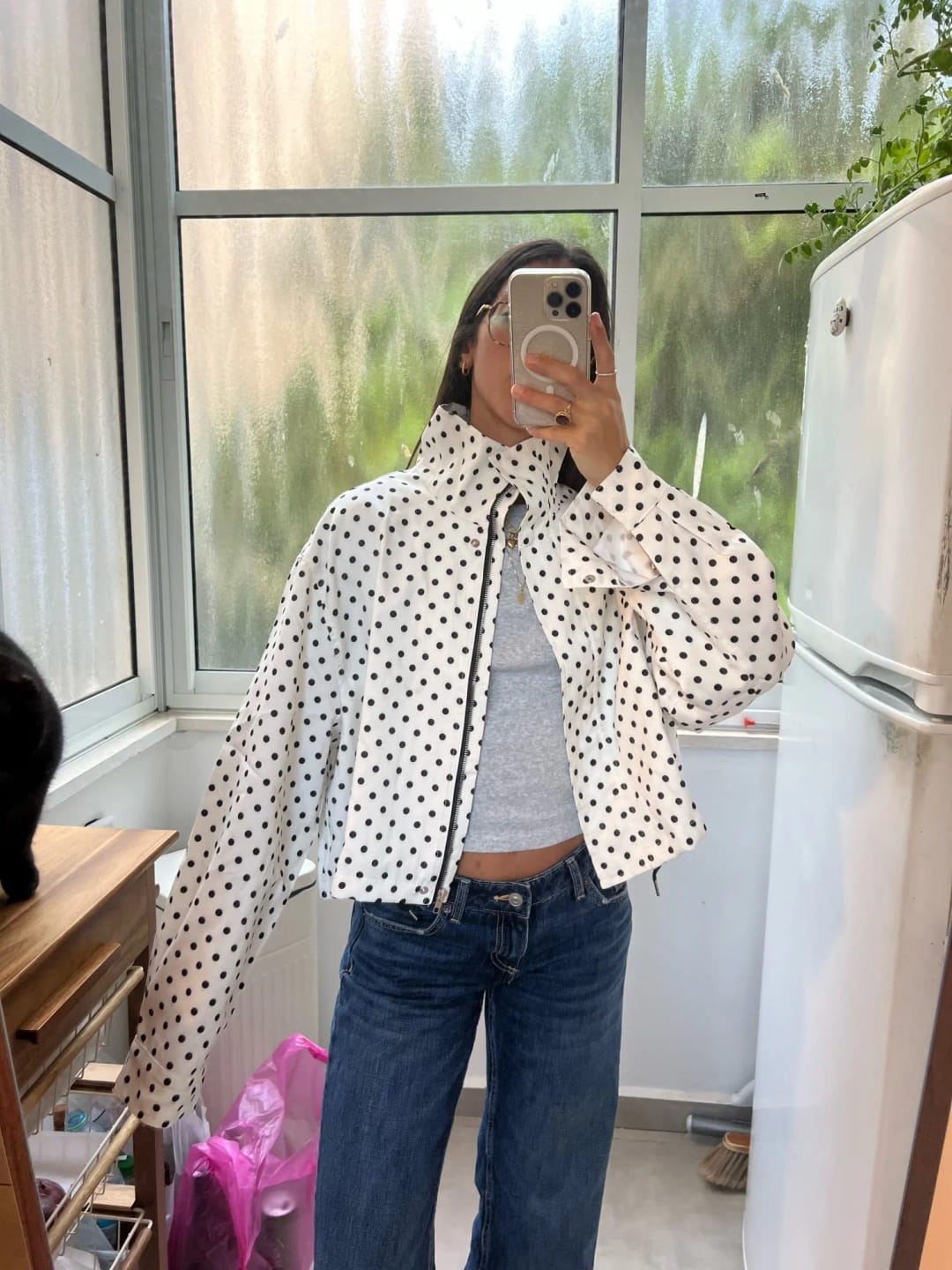 Customer photo review of Hermine Polka Dot Jacket