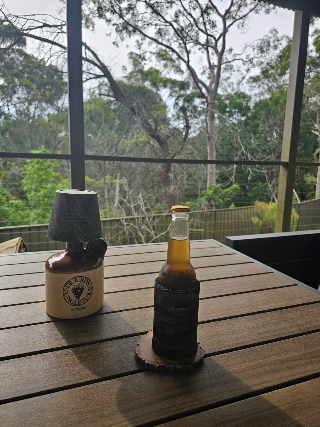 Customer photo review of Stubbyz Green Camo Dot Pattern Stubby Cooler